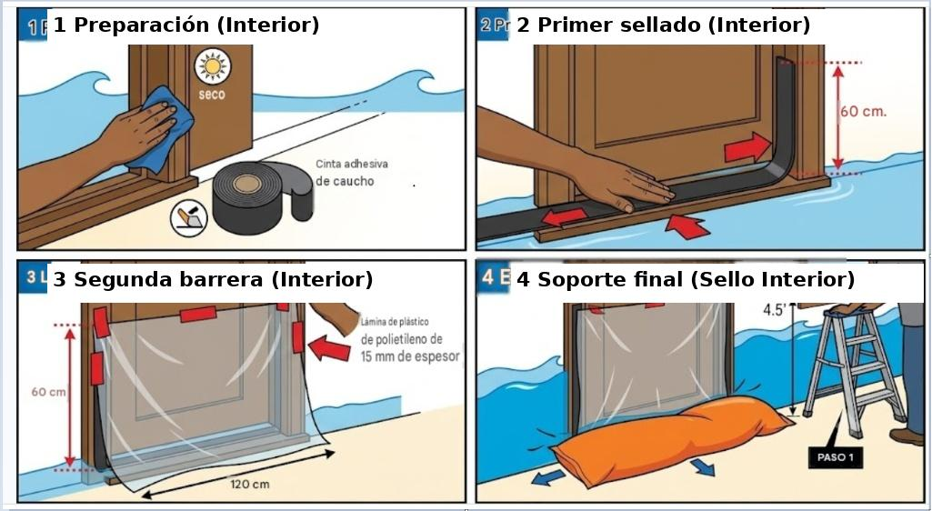 Cinta Impermeabilizante Para Prevenir Inundaciones en Viviendas 10.2 cm x 1.52 m