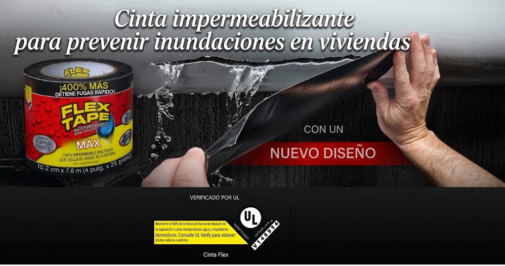 Cinta Impermeabilizante Para Prevenir Inundaciones en Viviendas 10.2 cm x 1.52 m